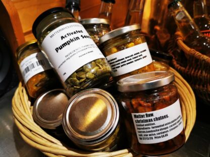 a hamper of our long lasting ferments, preserves and sauces and high vibe snacks