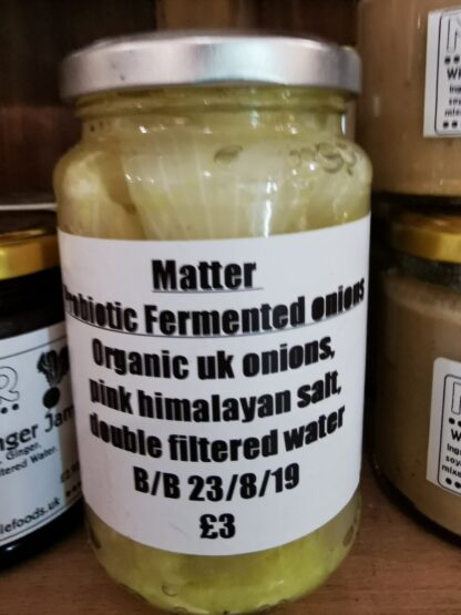 Fermented onion. Like pickled but probiotic.