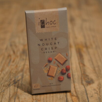 iChoc Vegan White Nougat Crisp Chocolate
